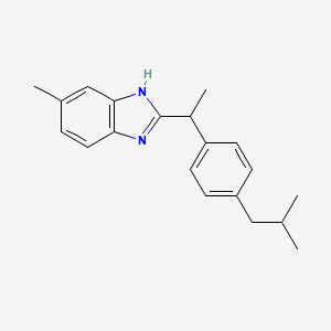 molecular formula C20H24N2 B11417583 5-methyl-2-{1-[4-(2-methylpropyl)phenyl]ethyl}-1H-benzimidazole 