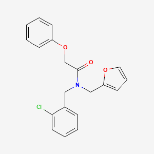 molecular formula C20H18ClNO3 B11417586 N-(2-chlorobenzyl)-N-(furan-2-ylmethyl)-2-phenoxyacetamide 