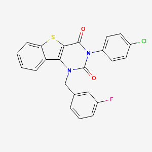 3-(4-chlorophenyl)-1-(3-fluorobenzyl)[1]benzothieno[3,2-d]pyrimidine-2,4(1H,3H)-dione