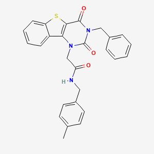 2-(3-benzyl-2,4-dioxo-3,4-dihydro[1]benzothieno[3,2-d]pyrimidin-1(2H)-yl)-N-(4-methylbenzyl)acetamide