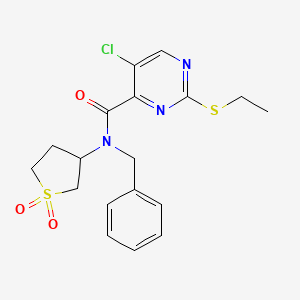 N-benzyl-5-chloro-N-(1,1-dioxidotetrahydrothiophen-3-yl)-2-(ethylsulfanyl)pyrimidine-4-carboxamide