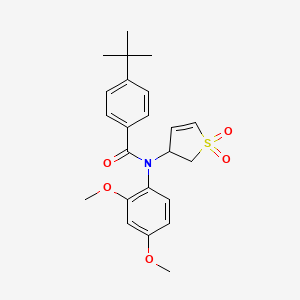 molecular formula C23H27NO5S B11417668 4-(tert-butyl)-N-(2,4-dimethoxyphenyl)-N-(1,1-dioxido-2,3-dihydrothiophen-3-yl)benzamide 