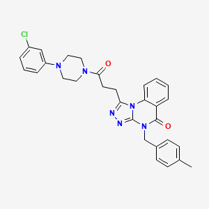 1-{3-[4-(3-chlorophenyl)piperazin-1-yl]-3-oxopropyl}-4-(4-methylbenzyl)[1,2,4]triazolo[4,3-a]quinazolin-5(4H)-one