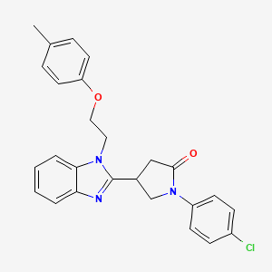 1-(4-chlorophenyl)-4-{1-[2-(4-methylphenoxy)ethyl]-1H-benzimidazol-2-yl}pyrrolidin-2-one