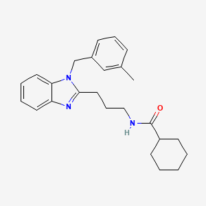 N-{3-[1-(3-methylbenzyl)-1H-benzimidazol-2-yl]propyl}cyclohexanecarboxamide