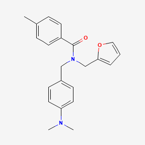 N-[4-(dimethylamino)benzyl]-N-(furan-2-ylmethyl)-4-methylbenzamide