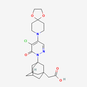 {3-[5-Chloro-4-(1,4-dioxa-8-aza-spiro[4.5]dec-8-yl)-6-oxo-6H-pyridazin-1-yl]-adamantan-1-yl}-acetic acid