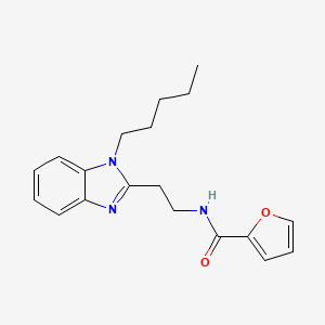 molecular formula C19H23N3O2 B11417755 N-[2-(1-pentyl-1H-benzimidazol-2-yl)ethyl]furan-2-carboxamide 