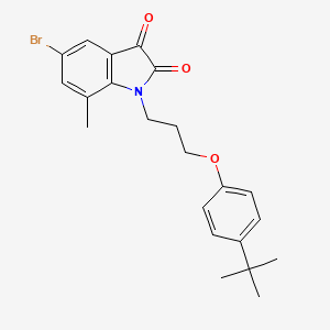 5-bromo-1-[3-(4-tert-butylphenoxy)propyl]-7-methyl-1H-indole-2,3-dione