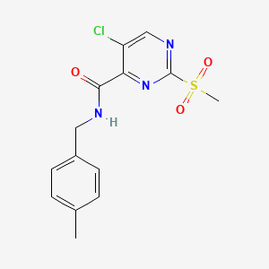 5-chloro-N-(4-methylbenzyl)-2-(methylsulfonyl)pyrimidine-4-carboxamide