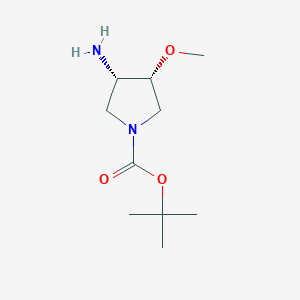 molecular formula C₁₀H₂₀N₂O₃ B1141778 (3S,4R)-3-氨基-4-甲氧基-吡咯烷-1-羧酸叔丁酯 CAS No. 121242-20-4