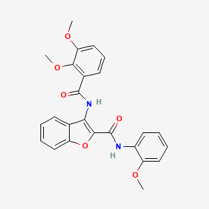 molecular formula C25H22N2O6 B11417818 3-(2,3-dimethoxybenzamido)-N-(2-methoxyphenyl)benzofuran-2-carboxamide 