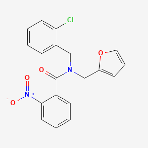 molecular formula C19H15ClN2O4 B11417825 N-(2-chlorobenzyl)-N-(furan-2-ylmethyl)-2-nitrobenzamide 