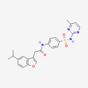 N-{4-[(4-methylpyrimidin-2-yl)sulfamoyl]phenyl}-2-[5-(propan-2-yl)-1-benzofuran-3-yl]acetamide