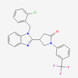 4-[1-(2-chlorobenzyl)-1H-benzimidazol-2-yl]-1-[3-(trifluoromethyl)phenyl]pyrrolidin-2-one