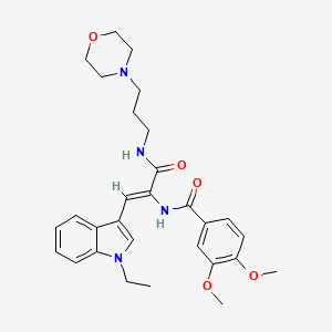 (2Z)-2-[(3,4-Dimethoxyphenyl)formamido]-3-(1-ethyl-1H-indol-3-YL)-N-[3-(morpholin-4-YL)propyl]prop-2-enamide