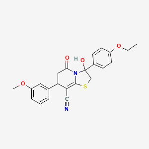 3-(4-ethoxyphenyl)-3-hydroxy-7-(3-methoxyphenyl)-5-oxo-2,3,6,7-tetrahydro-5H-[1,3]thiazolo[3,2-a]pyridine-8-carbonitrile