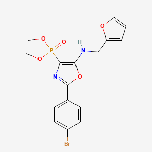 Dimethyl {2-(4-bromophenyl)-5-[(furan-2-ylmethyl)amino]-1,3-oxazol-4-yl}phosphonate