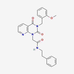 2-{3-[(2-methoxyphenyl)methyl]-2,4-dioxo-1H,2H,3H,4H-pyrido[2,3-d]pyrimidin-1-yl}-N-(2-phenylethyl)acetamide