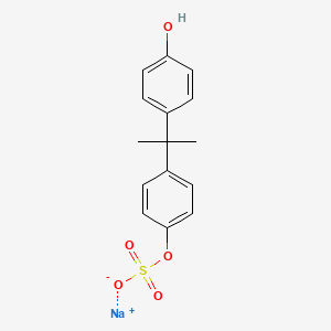 molecular formula C₁₅H₁₅NaO₅S B1141789 4-[2-(4-羟基苯基)丙-2-基]苯基硫酸钠 CAS No. 847696-37-1