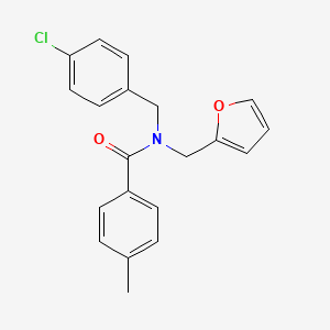 Benzamide, N-[(4-chlorophenyl)methyl]-N-(2-furanylmethyl)-4-methyl-