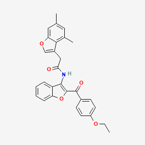 molecular formula C29H25NO5 B11417919 2-(4,6-dimethyl-1-benzofuran-3-yl)-N-[2-(4-ethoxybenzoyl)-1-benzofuran-3-yl]acetamide 