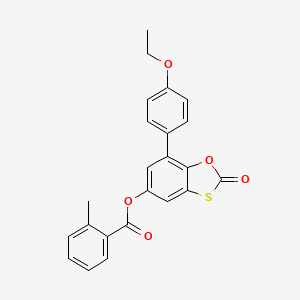 7-(4-Ethoxyphenyl)-2-oxo-1,3-benzoxathiol-5-yl 2-methylbenzoate