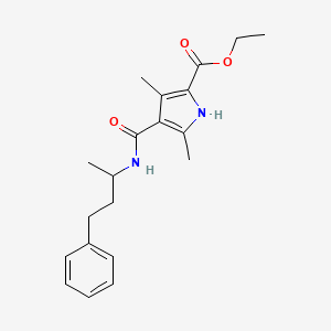 Ethyl 3,5-dimethyl-4-[(4-phenylbutan-2-YL)carbamoyl]-1H-pyrrole-2-carboxylate