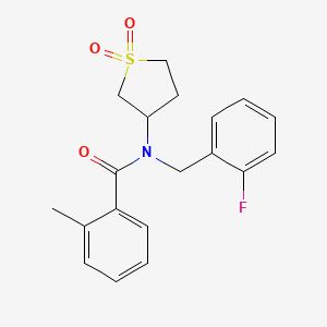 N-(1,1-dioxidotetrahydrothiophen-3-yl)-N-(2-fluorobenzyl)-2-methylbenzamide