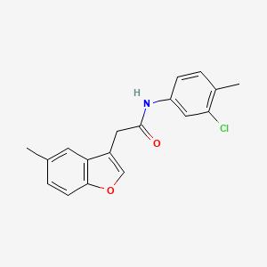 N-(3-chloro-4-methylphenyl)-2-(5-methyl-1-benzofuran-3-yl)acetamide