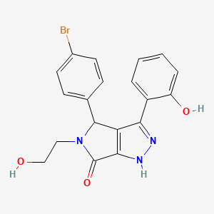 molecular formula C19H16BrN3O3 B11417987 4-(4-bromophenyl)-5-(2-hydroxyethyl)-3-(2-hydroxyphenyl)-4,5-dihydropyrrolo[3,4-c]pyrazol-6(1H)-one 