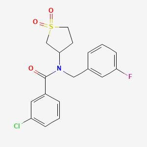 3-chloro-N-(1,1-dioxidotetrahydrothiophen-3-yl)-N-(3-fluorobenzyl)benzamide