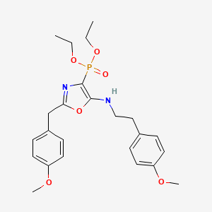 molecular formula C24H31N2O6P B11418050 Diethyl (5-{[2-(4-methoxyphenyl)ethyl]amino}-2-[(4-methoxyphenyl)methyl]-1,3-oxazol-4-YL)phosphonate 