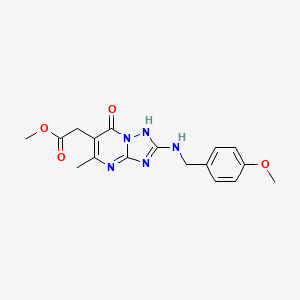 Methyl {2-[(4-methoxybenzyl)amino]-5-methyl-7-oxo-3,7-dihydro[1,2,4]triazolo[1,5-a]pyrimidin-6-yl}acetate