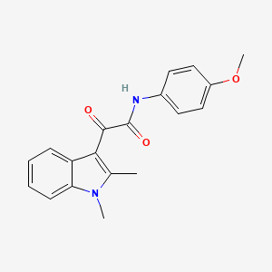 molecular formula C19H18N2O3 B11418061 2-(1,2-dimethyl-1H-indol-3-yl)-N-(4-methoxyphenyl)-2-oxoacetamide 