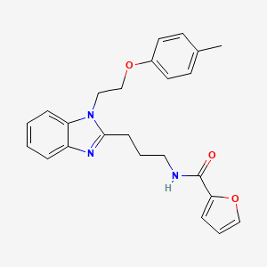 N-(3-{1-[2-(4-methylphenoxy)ethyl]-1H-benzimidazol-2-yl}propyl)furan-2-carboxamide