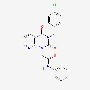 2-{3-[(4-chlorophenyl)methyl]-2,4-dioxo-1H,2H,3H,4H-pyrido[2,3-d]pyrimidin-1-yl}-N-phenylacetamide