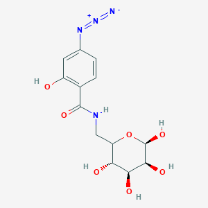 molecular formula C₁₃H₁₆N₄O₇ B1141809 N-(4-Azidosalicyl)-6-amido-6-deoxy-glucopyranose CAS No. 86979-66-0