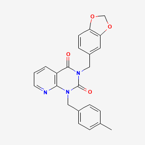 molecular formula C23H19N3O4 B11418107 3-[(2H-1,3-benzodioxol-5-yl)methyl]-1-[(4-methylphenyl)methyl]-1H,2H,3H,4H-pyrido[2,3-d]pyrimidine-2,4-dione 