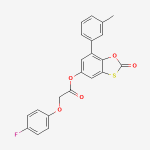 7-(3-Methylphenyl)-2-oxo-1,3-benzoxathiol-5-yl (4-fluorophenoxy)acetate