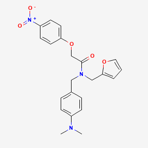 N-[4-(dimethylamino)benzyl]-N-(furan-2-ylmethyl)-2-(4-nitrophenoxy)acetamide