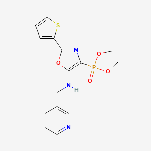 Dimethyl (5-{[(pyridin-3-YL)methyl]amino}-2-(thiophen-2-YL)-1,3-oxazol-4-YL)phosphonate