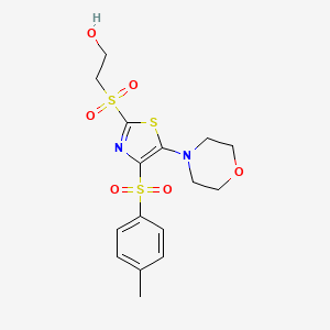 2-({4-[(4-Methylphenyl)sulfonyl]-5-(morpholin-4-yl)-1,3-thiazol-2-yl}sulfonyl)ethanol