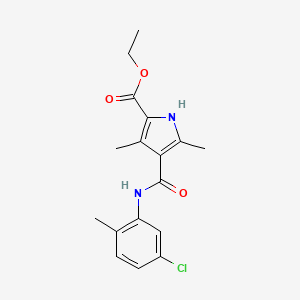 molecular formula C17H19ClN2O3 B11418131 ethyl 4-[(5-chloro-2-methylphenyl)carbamoyl]-3,5-dimethyl-1H-pyrrole-2-carboxylate 