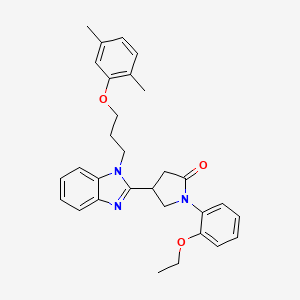 molecular formula C30H33N3O3 B11418139 4-{1-[3-(2,5-dimethylphenoxy)propyl]-1H-benzimidazol-2-yl}-1-(2-ethoxyphenyl)pyrrolidin-2-one 