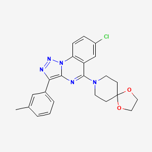 7-Chloro-5-(1,4-dioxa-8-azaspiro[4.5]dec-8-yl)-3-(3-methylphenyl)[1,2,3]triazolo[1,5-a]quinazoline