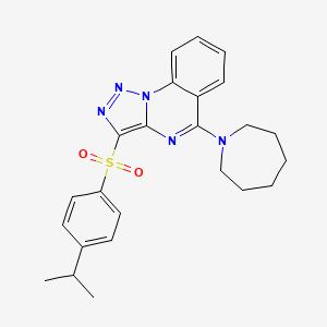 5-(Azepan-1-yl)-3-{[4-(propan-2-yl)phenyl]sulfonyl}[1,2,3]triazolo[1,5-a]quinazoline