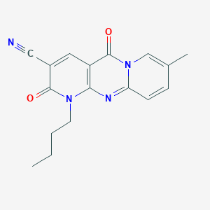 molecular formula C17H16N4O2 B11418194 7-butyl-13-methyl-2,6-dioxo-1,7,9-triazatricyclo[8.4.0.03,8]tetradeca-3(8),4,9,11,13-pentaene-5-carbonitrile 