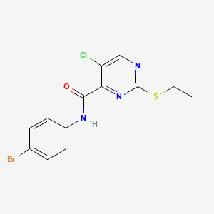 N-(4-bromophenyl)-5-chloro-2-(ethylsulfanyl)pyrimidine-4-carboxamide