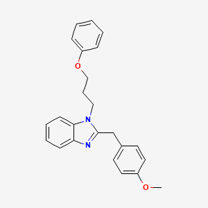 molecular formula C24H24N2O2 B11418223 2-(4-methoxybenzyl)-1-(3-phenoxypropyl)-1H-benzimidazole 